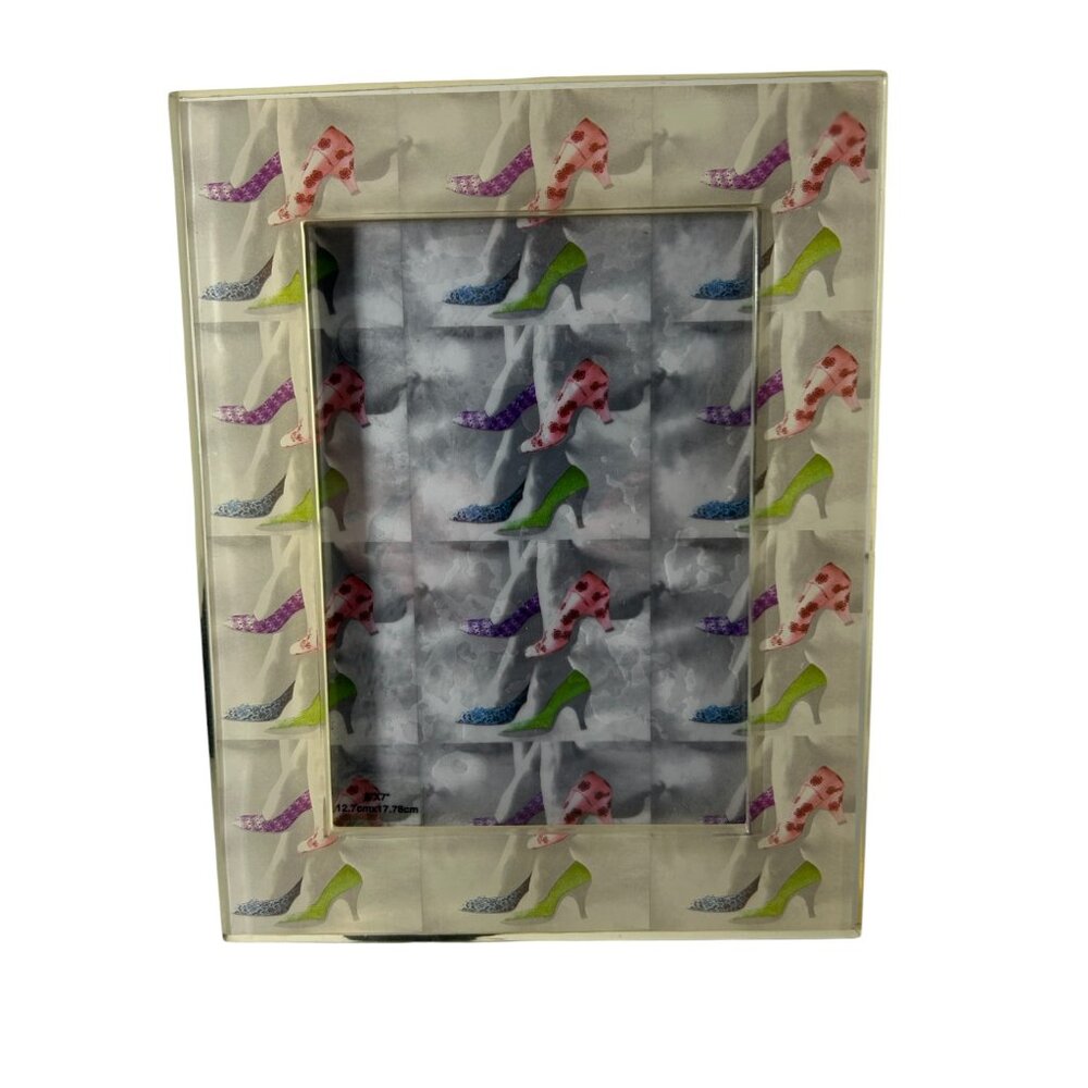 Acrylic Photo Frame 5x7 High Heel Shoes Pop Art Style Fashion Target Table Top